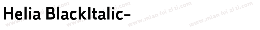 Helia BlackItalic字体转换